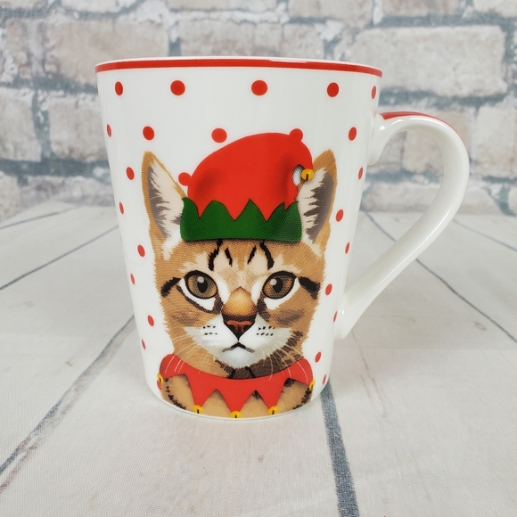 Christopher Vine Tabby Elf Cat Coffee Mug Australia Designer - Picture 1 of 8